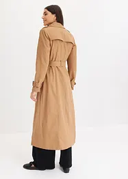 Lång trenchcoat med midjebälte, bonprix