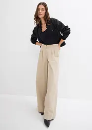 Ribbstickat linne i mjuk viskos, bonprix