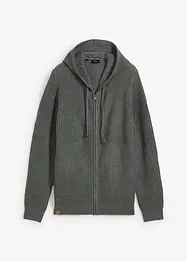 Cardigan med luva och återvunnen polyester, bonprix