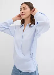 Skjortblus i fin satin, bonprix