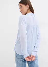 Skjortblus i fin satin, bonprix