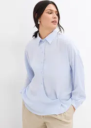 Skjortblus i fin satin, bonprix