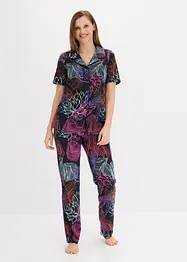 Pyjamas med knappslå, bonprix
