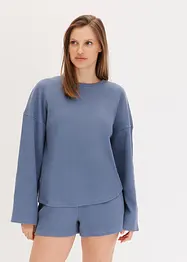 Hemmakläder av jersey med våffelstruktur och shorts, bonprix