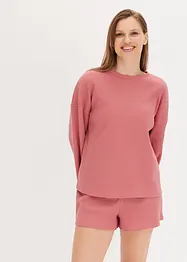 Hemmakläder av jersey med våffelstruktur och shorts, bonprix