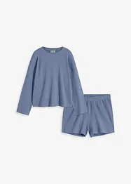 Hemmakläder av jersey med våffelstruktur och shorts, bonprix