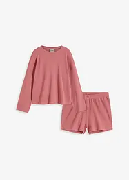 Hemmakläder av jersey med våffelstruktur och shorts, bonprix
