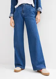 Jeans med vida ben och medelhög midja, bonprix