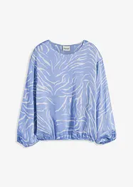 Blustunika i mönstrad satin, bonprix