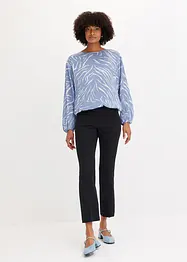 Blustunika i mönstrad satin, bonprix