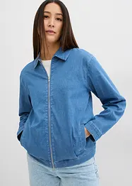 Jeansjacka i lumbermodell med dragkedja, bonprix