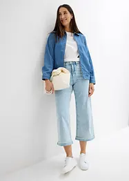 Jeansjacka i lumbermodell med dragkedja, bonprix