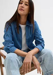 Jeansjacka i lumbermodell med dragkedja, bonprix