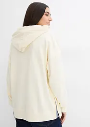 Oversizesweatshirt med huva i ren ekologisk bomull, bonprix