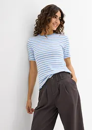 Ribbstickad T-shirt, bonprix