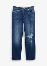 Straight Jeans Mid Waist, med bekväm midja, cropped, bonprix