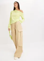 Off-shoulder-topp med rynkning, bonprix