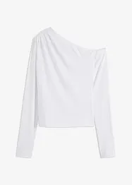 Off-shoulder-topp med rynkning, bonprix