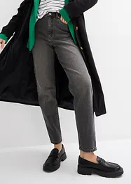 Mom-jeans med hög midja och kortare ben, bonprix