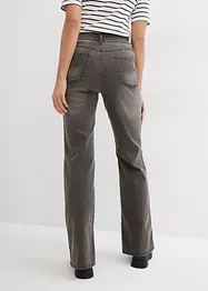 Straight Jeans High Waist, med slits, bonprix