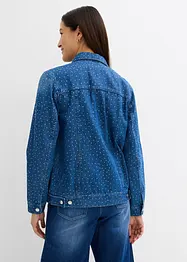 Jeansjacka med strass, bonprix