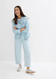 Jeansjacka med strass, bonprix