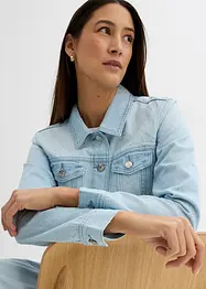 Jeansjacka med strass, bonprix