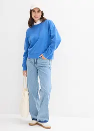Oversizesweatshirt av mjuk materialmix med bomull och viskos, bonprix