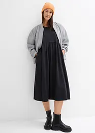 Jerseyklänning i utställd modell av stabilt bomullsmaterial, bonprix