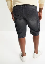 Jeansshorts med cargofickor, avslappnad passform, bonprix