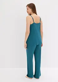 Pyjamas med smala axelband och viskos, bonprix