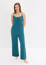 Pyjamas med smala axelband och viskos, bonprix