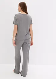 Pyjamas av ribbat material, bonprix
