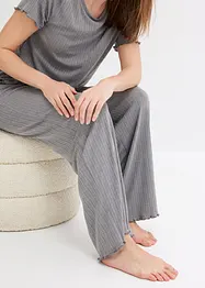 Pyjamas av ribbat material, bonprix