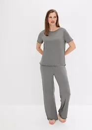 Pyjamas av ribbat material, bonprix