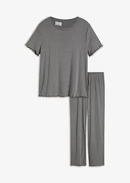 Pyjamas av ribbat material, bonprix