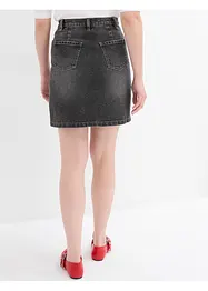 Jeanskjol med omlottlook, bonprix