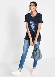 T-shirt av bomull med sjöhästmotiv, bonprix