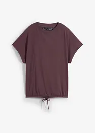 Topp med knytband i nederkanten, i mix av bomull och viskos, bonprix