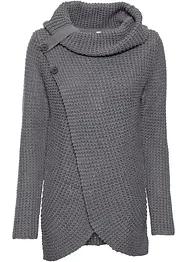 Stickad tröja med polokrage, bonprix