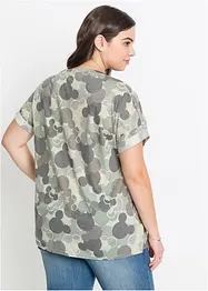 Kamouflagemönstrad T-shirt med Musse Pigg, Disney
