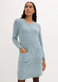 Klänning av stickad fleece, bonprix