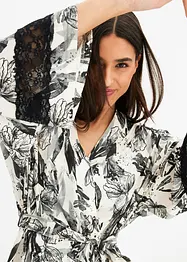 Badrock i kimonomodell av mjuk viskosmix, bonprix