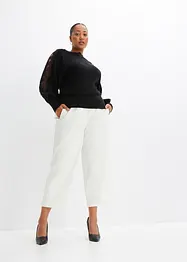 Finstickad tröja av viskos med mjukt fall, bonprix