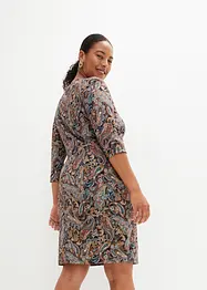Paisleymönstrad jerseyklänning, bonprix