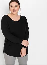 Finstickad tröja i viskosmix, bonprix