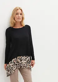 Topp av viskosmix med chiffonginfällning, bonprix