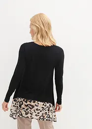 Topp av viskosmix med chiffonginfällning, bonprix