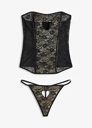 Korsett och stringtrosa (2 delar), bonprix