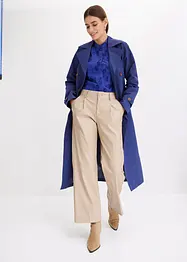 Lätt transparent blus med blomapplikation, bonprix